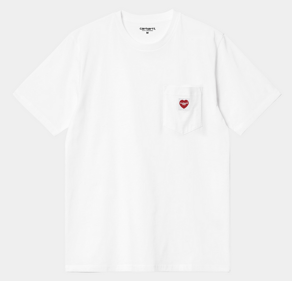 Carhartt WIP Pocket Heart T-Shirt White/Red